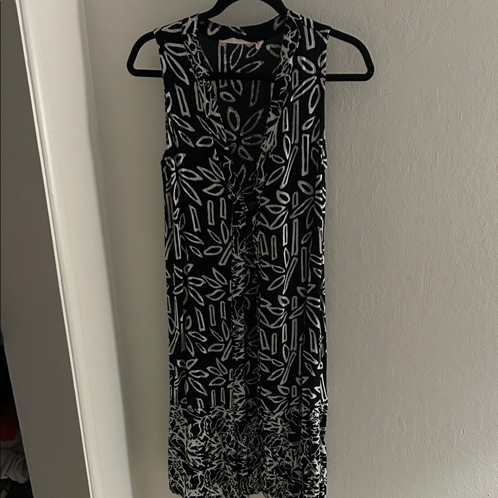 Soft Surroundings Black and White Long Vest